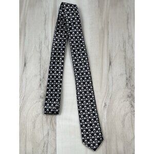 BLACK TIE GEEK Space Invaders Slim Retro 80s Atari Skinny Tie Black Video Game